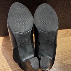 サイドゴアブーツ ブラック レザー スエードの画像