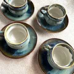 こぶし焼き　コーヒーカップ 4客組の画像