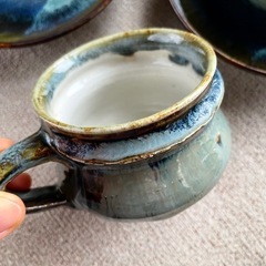 こぶし焼き　コーヒーカップ 4客組の画像