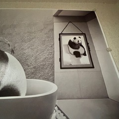 パンダ エンボスポスターの画像