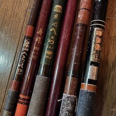 釣り竿６本の画像