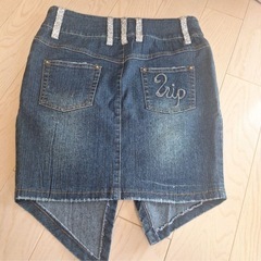 フルジップアップ アシンメトリー  デニムスカートの画像