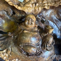 大型 木彫り彫刻 オブジェ｜七福神風 彫刻作品｜重量物・直接引き取り希望の画像