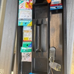 釣り道具など　工具箱付きの画像