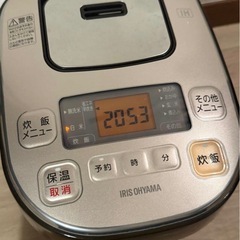 【年始限定値下】アイリスオーヤマ IHジャー炊飯器 TERC-IB30 中古 動作確認済の画像