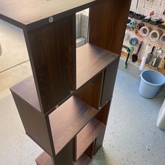 本棚 収納ラック ディスプレイラック スリム 木製 S字 4段　お譲りしますの画像