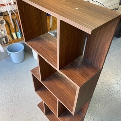 本棚 収納ラック ディスプレイラック スリム 木製 S字 4段　お譲りしますの画像