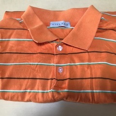 しまむら製半袖オレンジポロシャツLLの画像
