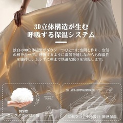 【新品】羽毛布団 セミダブル 85% グレーの画像