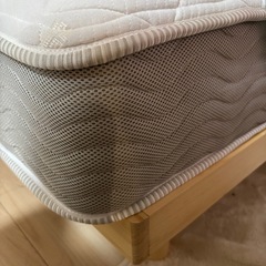 ダブル 脚付きヘッドレスすのこベッドフレームの画像