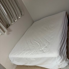 ダブル 脚付きヘッドレスすのこベッドフレームの画像