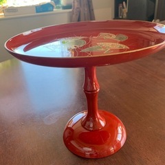 赤い飾り皿　　　ひな祭り等にの画像