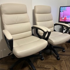 ニトリ　オフィスチェア2脚セットの画像