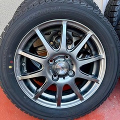 新同2025製スタッドレスタイヤ ヨコハマアイスガード155/65R14 ロクサニー製ホイール付き　の画像