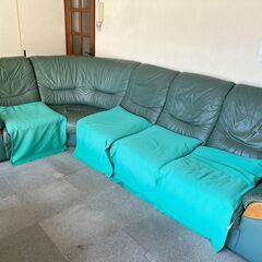 本革ソファー　５人掛けの画像