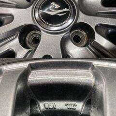 【DUNLOP WINTER MAXX WM02 175/65R15】スタッドレス【Weds Fang 15インチ 5.5J4HPCD100+42】21年製 バリ溝 ヴィッツ アクア等　(STD128)の画像