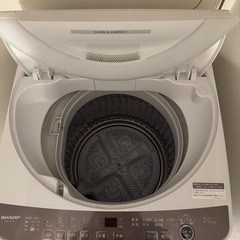 SHARP縦型洗濯機の画像