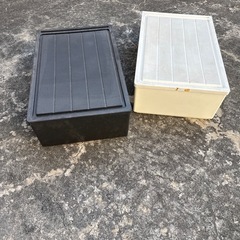 白黒収納ケースセットの画像