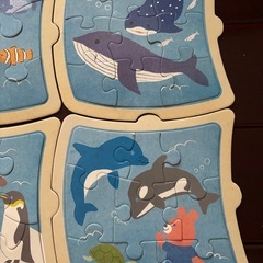2,3歳向け　大きいピースのパズル　海の生き物の画像