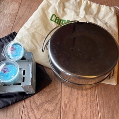 アウトドア　ポケットストーブ クッカー セット　皿　鍋の画像