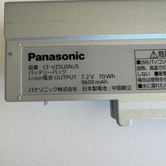 Panasonic レッツノート　純正　CF-VZSU0NJS  の画像