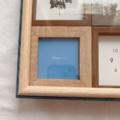 【未使用】フランフラン 時計付きフォトフレーム 写真立ての画像