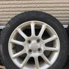 スタッドレスタイヤ、ホイール3本セット　155/65R14の画像