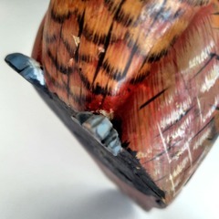 木製　うずら　親子　置物　人形　鳥の親子の画像