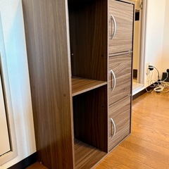 木製 収納ケース 本棚 扉付きの画像