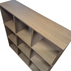 ウォールナット　シェルフ　木製オープンラック　3列×3段の画像