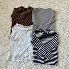 ユニクロ　ベビー　100.110cm リブ編み　長袖トップス　まとめ売り　キッズの画像