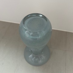 ミルキー GLASS フラワーベース　水色　花瓶　の画像
