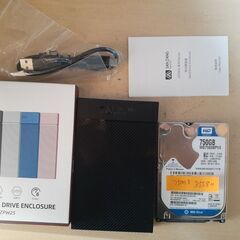 外付けHDD　750GB　（ケース新品）②の画像