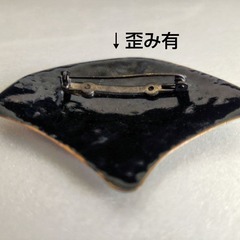 七宝焼　ブローチ　『扇』ヴィンテージの画像