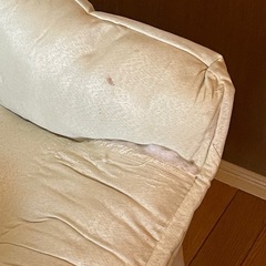 【0円・無料】1人用リラックスチェア＆オットマン (傷・汚れあり)の画像