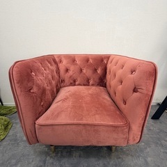 LOWYA ロウヤ ソファ ソファー 1人掛け ピンクの画像