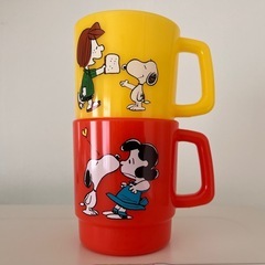SNOOPY プラコップ2個セットの画像