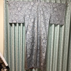 🔵大島　着物　バラ❾の画像