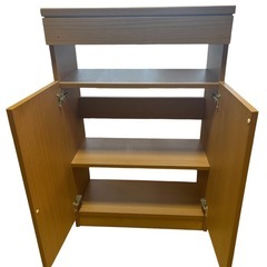 キャビネット 木製 コンパクト 幅60cmの画像