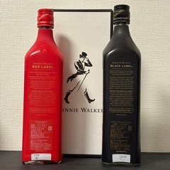 【値下げ可】ジョニーウォーカー JOHNNIE WALKER ブラックラベル レッドラベル200周年限定ボトル　2本セットの画像