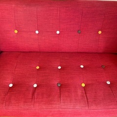 お洒落　可愛い　ソファ　脚取り外し可　 赤　緑　2点セット　の画像