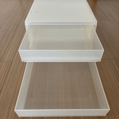 無印良品　ポリプロピレンケース引出式・薄型・２段の画像