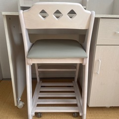 ※2セットあり※学習机/椅子(キャスター付)、子ども箪笥/棚の画像
