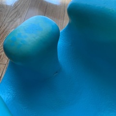 バンボ ベビーチェア 青 使用感あり の画像
