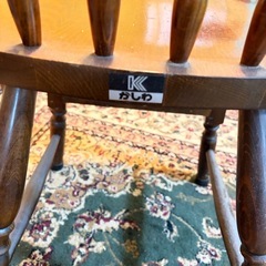 昔の子供用のしっかりした椅子日本製の画像