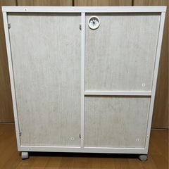 【お引渡し者様決定】カウンターワゴン レンジ台 食器棚の画像