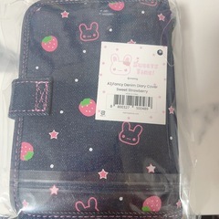 新品未使用　メリング デニム　シール帳　イチゴ うさぎバインダー　あのちゃん愛用の画像
