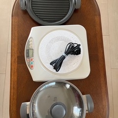 National ナショナル IHなべ 焼肉プレート付き KZ-P100-C ベージュ　未使用 の画像