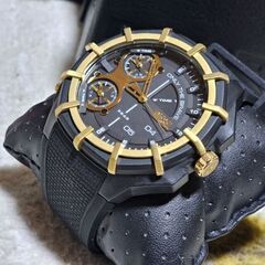 DIESEL DZ1987 ブラック ゴールド 腕時計の画像