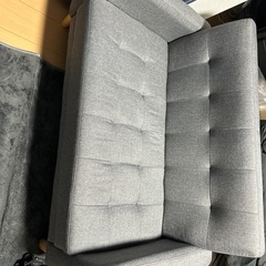 【横浜　磯子区】2人掛けソファ　グレーの画像